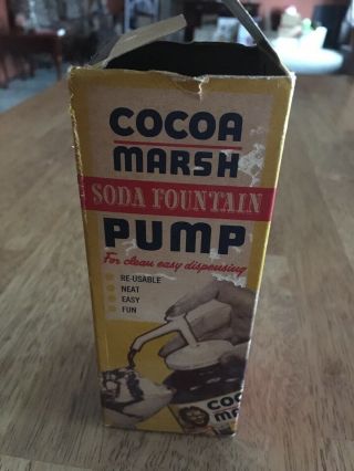 Vintage Cocoa Marsh Soda Fountain Pump 1950s Chocolate Syrup Dispenser