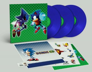 Sonic CD (aka Sonic The Hedgehog) Game Soundtrack 3X BLUE Vinyl LP Record 2
