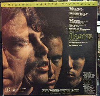 The DOORS 1st Album Master Recording Mobile Fidelity Sound Lab LP 1981 3
