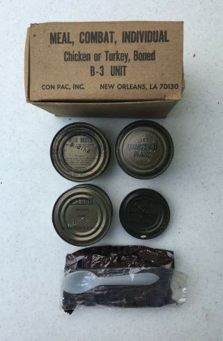 Post - Vietnam Era Us Army Issue - C - Rations Boxed Meal - From Case