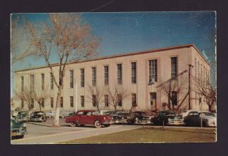 Old Vintage Postcard Of Post Office Amarillo Texas Tx W/ Old Cars