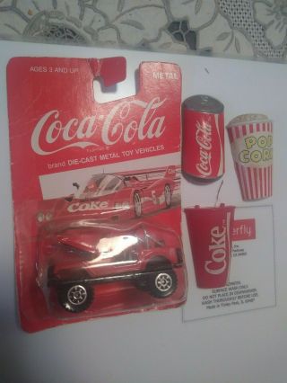 Coke Coca - Cola Popcorn Magnets & Nip Coke Die Cast Metal Vehicle Car Truck