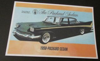 1958 Packard - - Sedan - - - [old Car Postcard - - 4 " X 6 " ].