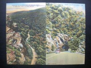 2 Diff.  Linen Postcard Views Of Skyline Drive,  Va,  1930 
