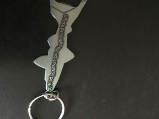 Dogfish Head Craft Brewed Ales Pewter Key Chain Ring Bottle Opener – 3 and 5/8th 3