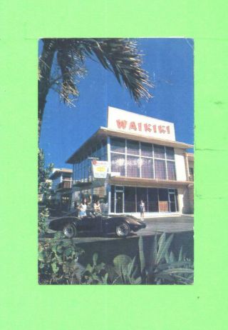 F Postcard The Fabulous Waiki Resort Hotel Miami Beach Old Car Thin Post Card