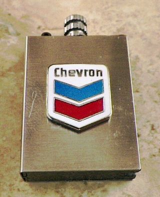 Chevron Gasoline Permanent Match Lighter