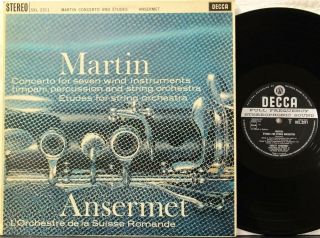 Sxl 2311 Wb Ed1 Martin,  Concerto For 7 Winds,  Etudes For Strings Ansermet,  Osr