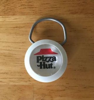 Vintage Keychain Pizza Hut Key Ring Fob Restaurant Chain Two Sided Graphics