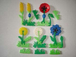 Kinder Surprise Set - 3d Puzzle Flowers In The Meadow 1989 - Toys Collectibles