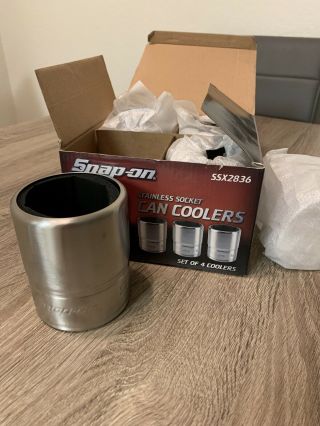 Snap On Stainless Socket Can Cooler Set Of 4 Ssx2836