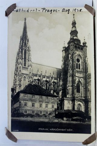 Czechoslovakia Czech Prague Hradcansky Dom Cathedral Postcard Old Vintage Card