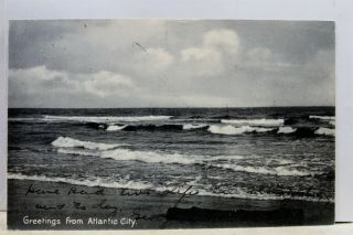 Jersey Nj Atlantic City Greetings Postcard Old Vintage Card View Standard Pc