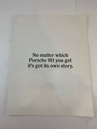 Porsche 911 T E S Dealer Advertising Sales Brochure Flyer Poster 1970 70 14x10