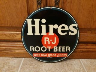 Vintage Hires Root Beer Porcelain Sign