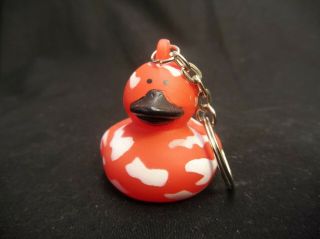 American Heart Association Rubber Duck Key Chain Fob Red & White Bs468 07/13