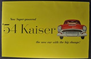 1954 Kaiser Color Brochure Folder Manhattan Special Darrin 54
