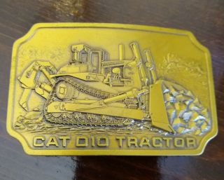 Vintage Caterpillar Cat D10 Tractor Belt Buckle