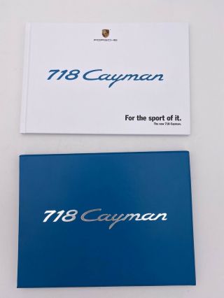 Porsche 718 Cayman 2016 Hardcover Advertisement Book W/sleeve Dealer Brochure