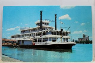 Missouri Mo St Louis Riverfront Lt Robert E Lee Riverboat Postcard Old Vintage