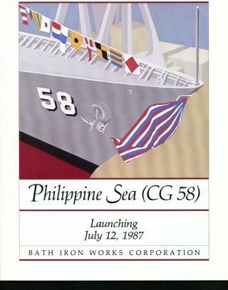 Uss Philippine Sea Cg 58 Launching Navy Ceremony Program