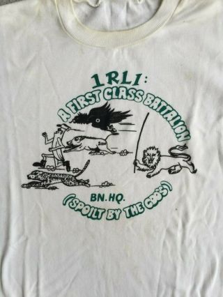 1970s Bush War - Era Rhodesian T - Shirt; Rhodesian Light Infantry 1bn Hq