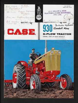Case 930 Comfort King 6 - Plow Tractor Diesel & Lp - Gas Models 16 Page Brochure