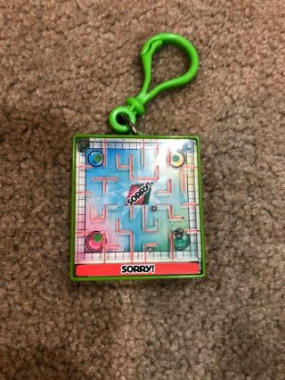 Vintage Sorry Key Chain Basic Fun Board Game Milton Bradley Hasbro 2006
