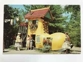 Rare Antique Lake George York Storytown Usa Old Lady’s Shoe Postcard