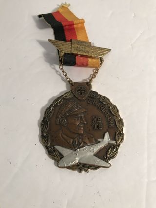 Post Wwii German 1976 Wandertage Kitzingen E.  Hartmann Me 109 Medal