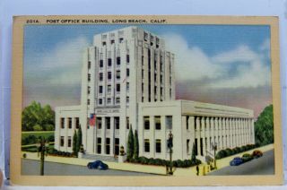 California Ca Long Beach Post Office Building Postcard Old Vintage Card View Pc
