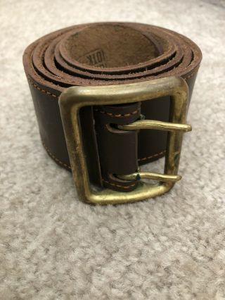Soviet Russian Ussr Red Army Military Officer Uniform Leather Belt.  1970