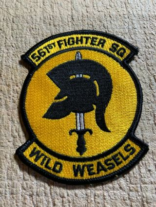 1970s/1980s? Us Air Force Patch - 561st Fighter Squadron - Wild Weasels