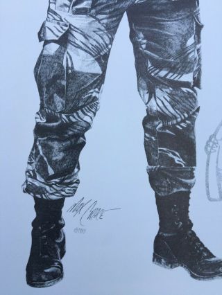 Vintage Large Rhodesian Army Soldier UDI Period Max Grace Print 2