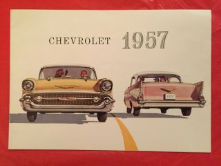 1957 Chevrolet " Corvette Bel - Air Two - Ten One - Fifty Nomad " Car Dealer Brochure