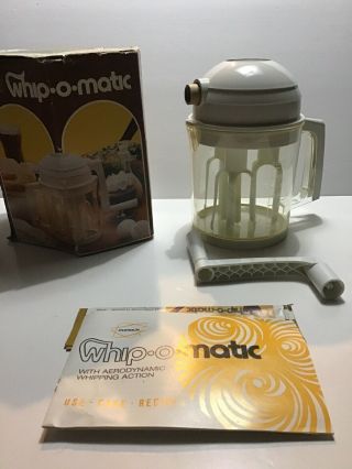 Vintage Whip O Matic By Popeil Brothers 1975 Hand Mixer - (1579)