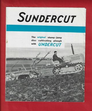 Sunshine Sundercut Stump - Jump Plough & Sunderseeder Foldout Brochure 44 X 28cm