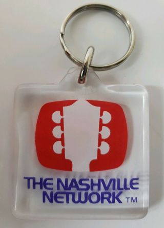 Vintage Tnn The Nashville Network Country Music Cable Tv Keychain Key Ring