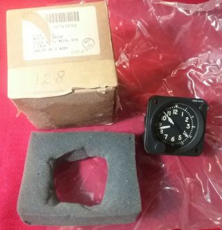Orig.  1984 Waltham Us Military Aircraft Mechanical Clock; Old Stock