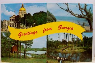 Georgia Ga Atlanta State Capitol Greetings Postcard Old Vintage Card View Post