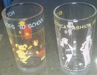 2 Vtg ARCHIE GLASSES 1971 Betty Veronica Fashion Show Hotdog Goes To School 2