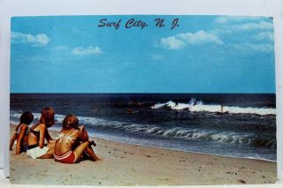 Jersey Nj Surf City Postcard Old Vintage Card View Standard Souvenir Postal