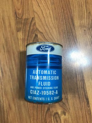 Vintage Ford Automatic Transmission And Power Steering Fluid Metal Can