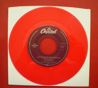 Beatles Rare Lucy In The Sky With Diamonds Red Vinyl Juke Box 45