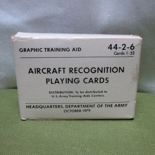 Aircraft Recognition Playing Cards Military Graphic Training Aid Deck 1979