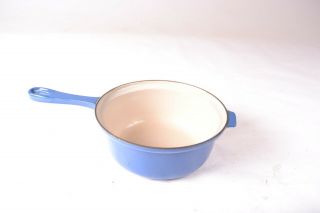 Le Creuset 18 Blue Enamel Cast Iron Saucepan Pot 7” France No Lid
