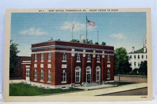 Georgia Ga Thomasville Post Office Court House Postcard Old Vintage Card View Pc