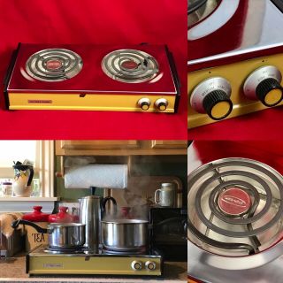 Vtg 70s Sears Table Range Electric Cook Top Stove Burner A,