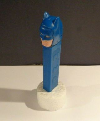 Vintage No Feet Pez Dispenser - Retired Blue Batman 3.  9 Patent