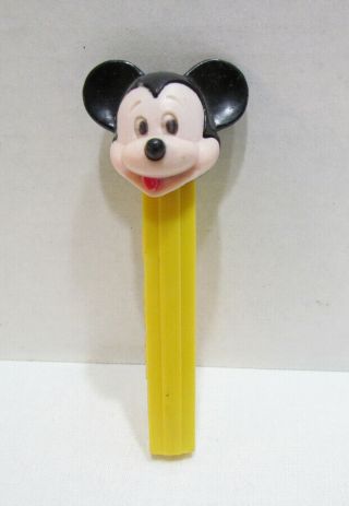 Pez Mickey Mouse Candy Dispenser Vintage No Feet Walt Disney 3.  9 Stem Hong Kong